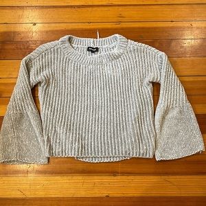 Express Grey Bell-sleeve Sweater
